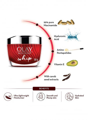 Regenerist Whip Lightweight Face Moisturizer Without Greasiness with Hyaluronic Acid 50ml