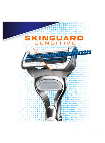 Skinguard Men's Razor Blades For Sensitive Skin, 4 Blade Refills Multicolour