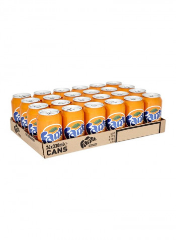 Orange Carbonated Soft Drink Cans 330ml Pack Of 24