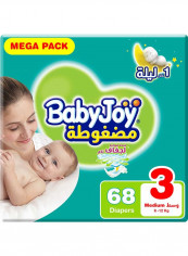 Tape Diaper, Size 3, Medium, 6-12 Kg,Mega Pack, 68 Diapers