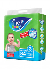 Baby Diapers, DoubleLock Technology , Size 3, Medium 4–9kg, Mega Pack. 84 Diaper Count
