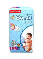 Baby Diapers Jumbo Pack Size 4, Large, 8-16 Kg, 62 Count
