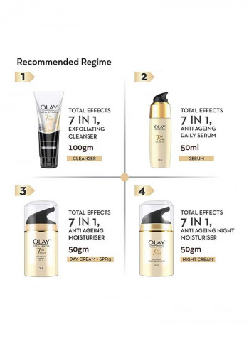 Face Moisturizer Total Effects 7inOne Anti-Ageing Day Cream SPF15, with Vitamins B3, B5 And E 50g