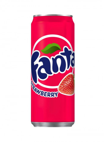 Strawberry Carbonated Soft Drink Cans 330ml Pack Of 24