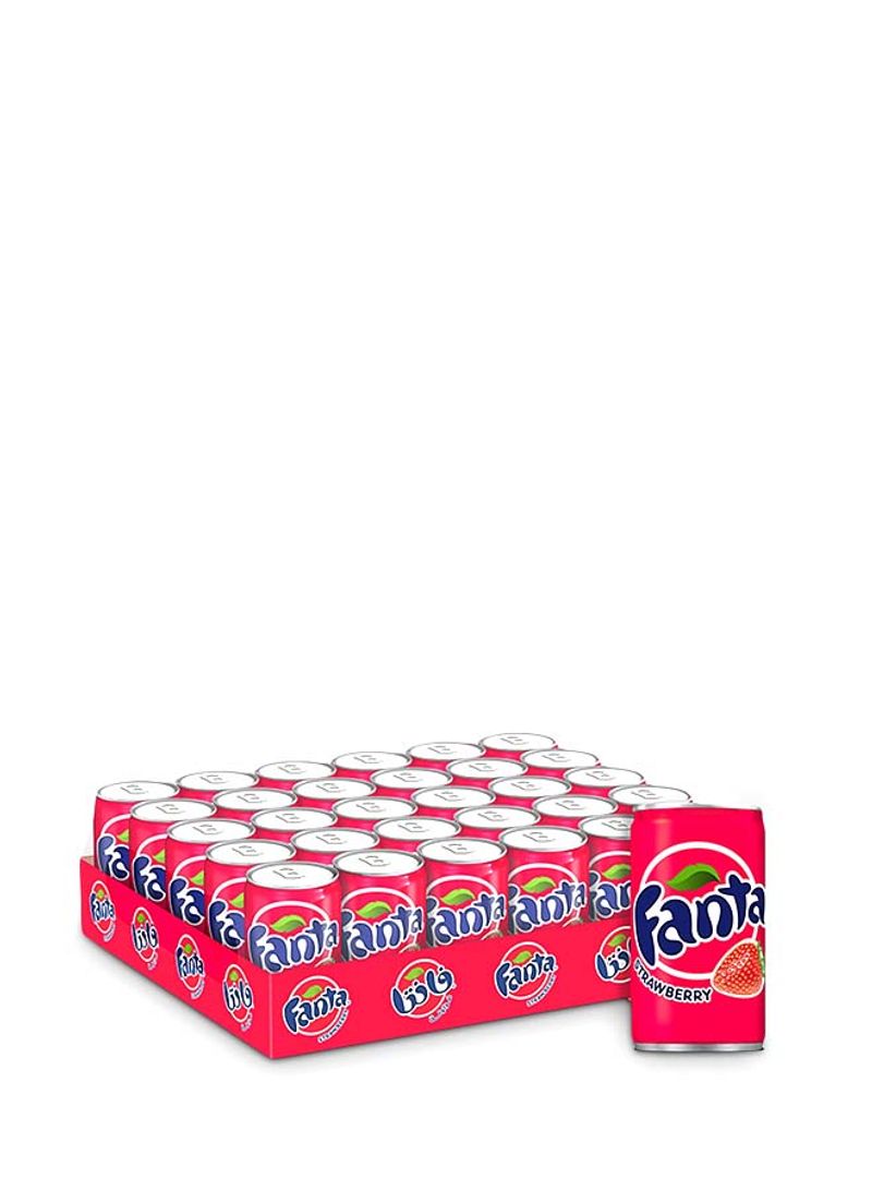 Strawberry Carbonated Soft Drink Cans 150ml Pack Of 30