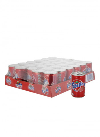 Strawberry Carbonated Soft Drink Cans 150ml Pack Of 30