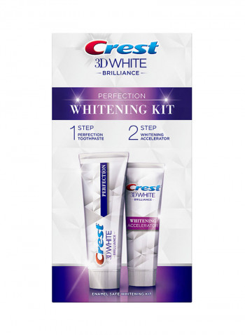 3D White Brilliance Perfection Whitening Kit: Perfection Toothpaste 75 ml + Whitening Accelerator 75ml