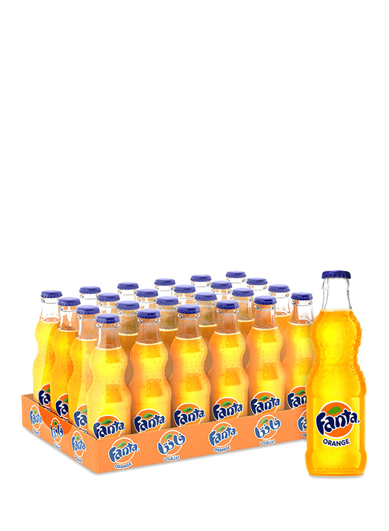 Orange Carbonated Soft Drink Glass Bottles 250ml Pack Of 24
