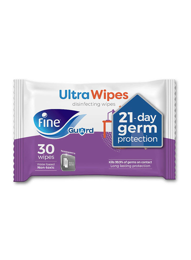 Ultra Wipes Pack Of 30 White