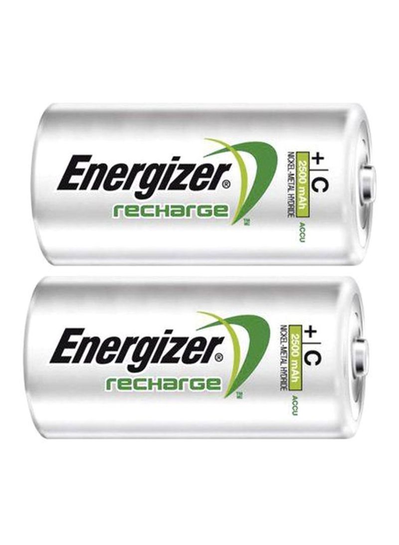 Pack Of 2 Rechargeable Batteries White 2500mAh