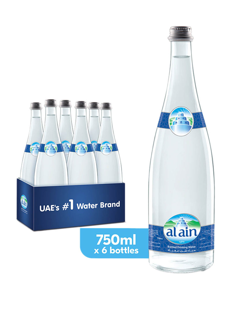 Glass Bottled Still Water 750ml Pack of 6