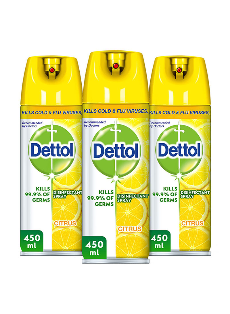 Citrus Disinfectant Spray Multicolour 3x450ml