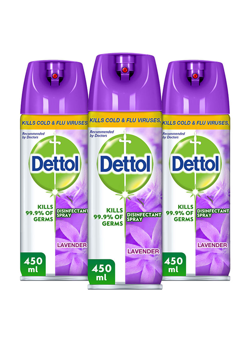 Lavender Disinfectant Spray Multicolour 3x450ml