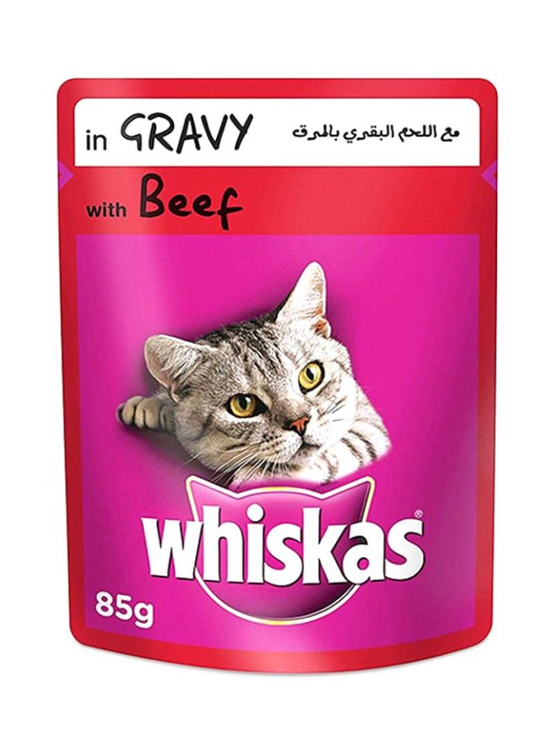 Pack Of 24 In Gravy With Beef Wet Food 24x85g