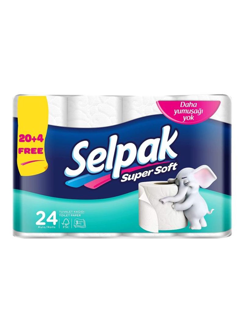 Pack Of 24 Super Soft Toilet Paper