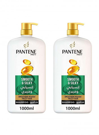 Pro-V Smooth And Silky Shampoo 1000ml Pack of 2 2x1000ml