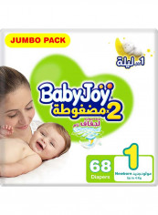 Tape Diaper, Size 1 Newborn, Upto 4kg, Jumbo Pack, 68 Diapers