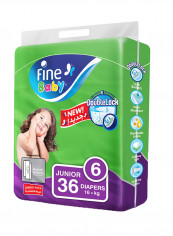 Baby Diapers, DoubleLock Technology , Size 6, Junior 16kg +, Jumbo Pack. 36 Diaper Count
