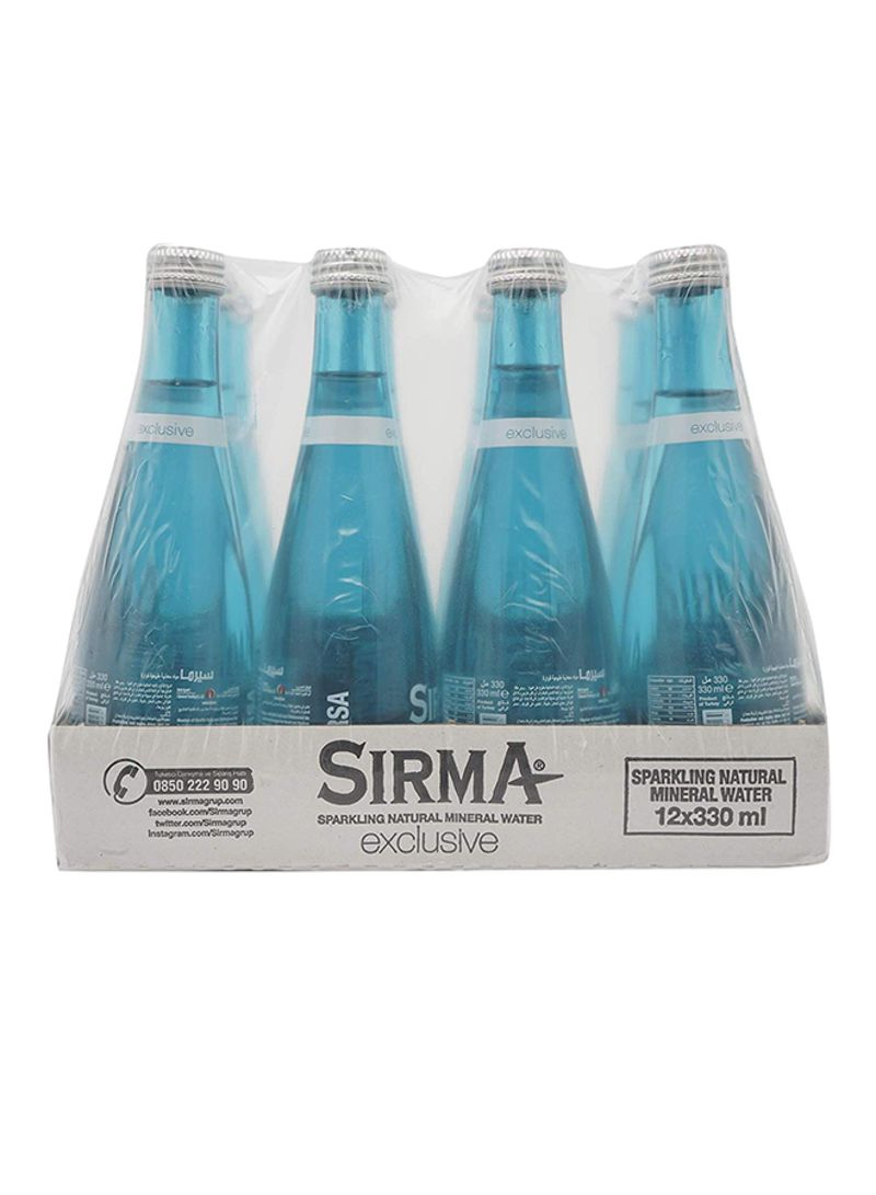 Sparkling Natural Mineral Water 330ml Pack of 12