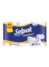 Comfort Toilet Paper 160 Sheets x 2ply, Pack of 48 Rolls White
