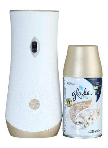 Automatic 3-in-1 Ocean Escape Air Freshener Refill With Canister Set White/Brown 269ml