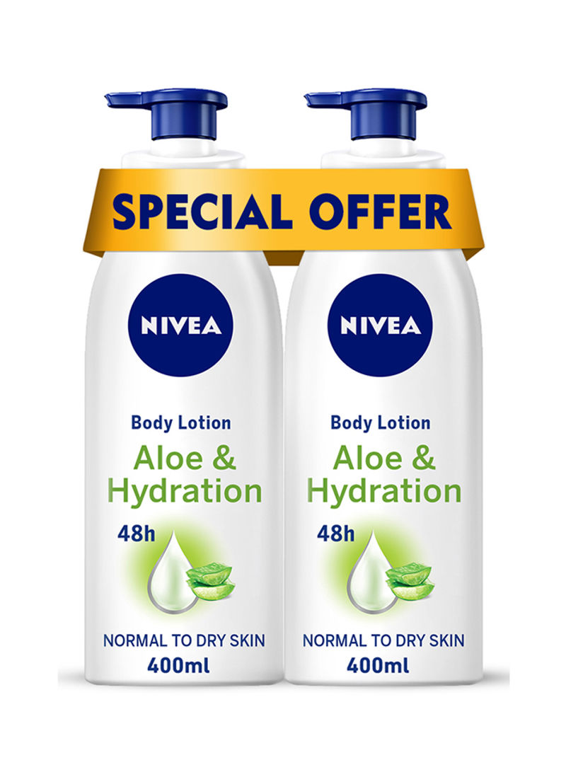 Pack Of 2 Aloe And Hydration Body Lotion 400ml