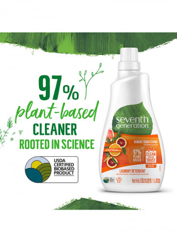 Concentrated Fabric Detergent Liquid Citrus Multicolour 2L