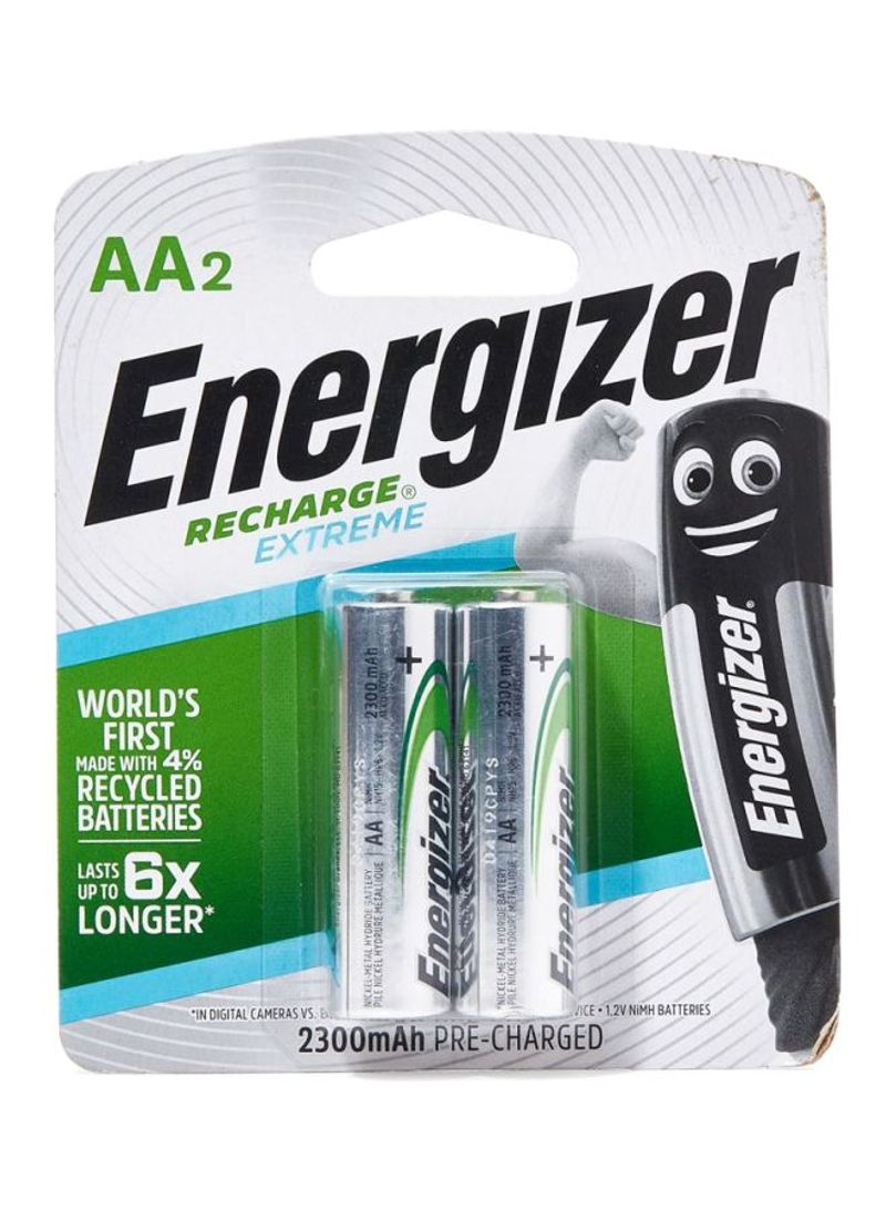 Recharge Pack Of 2 Batteries Silver