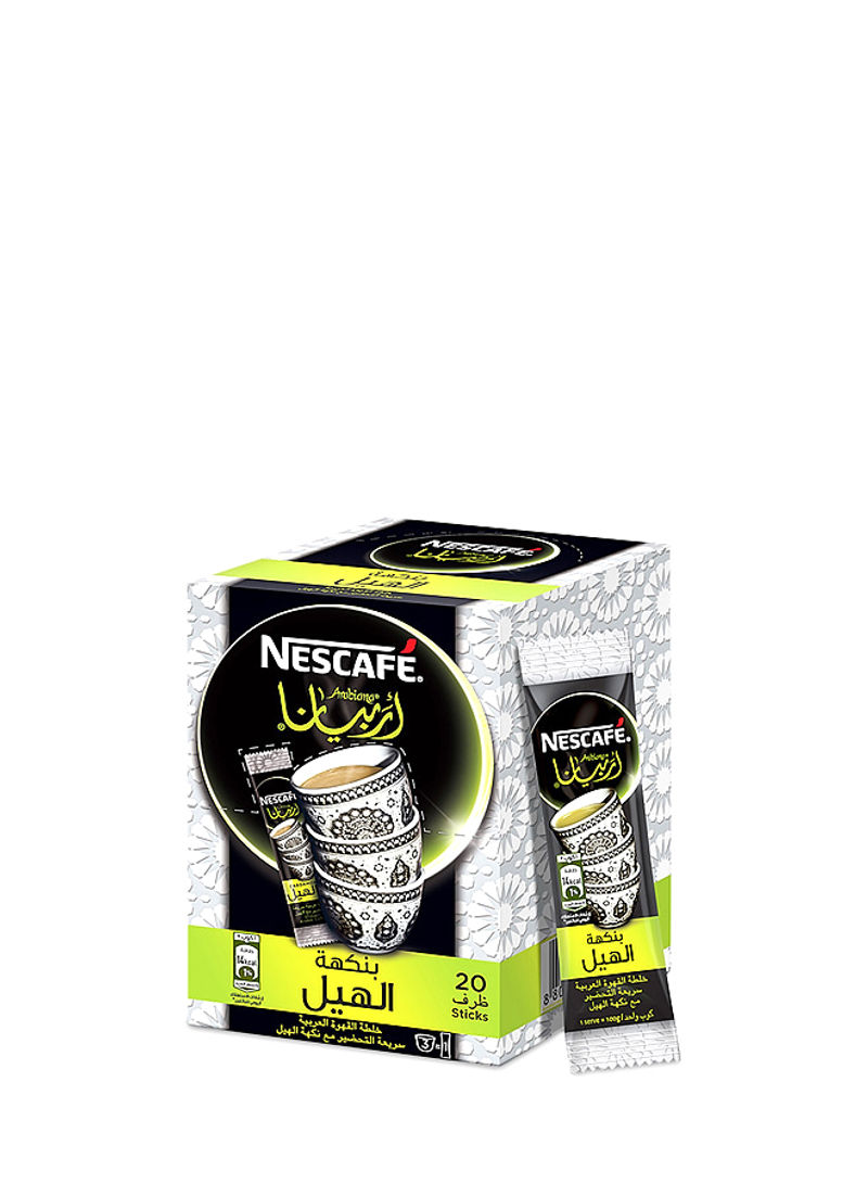 Arabiana Instant Arabic Coffee Mix With Cardamom Flavor 3g Pack of 20