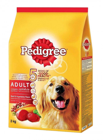 Beef And Vegetables Dry Dog Food Adult 3kg