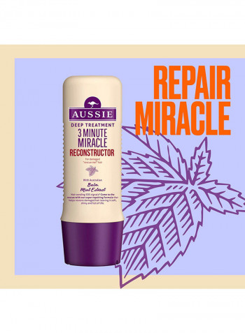 Paraben Free Deep Treatment 3 Minute Miracle Reconstructor, For Damaged Rescue Me Hairs 250ml