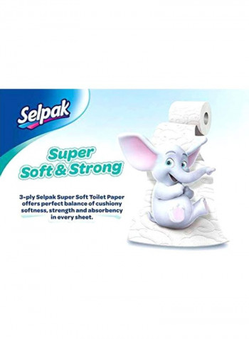 Super Soft Toilet Paper, 140 Sheets x 3Ply, Pack of 32 Rolls