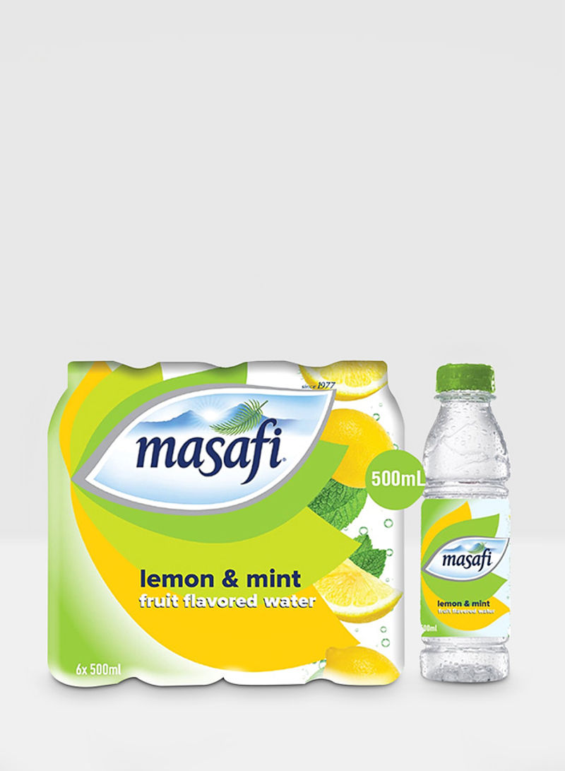 Lemon Mint Fruit Flavored Water Lemon 500ml Pack of 6