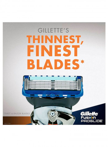 Fusion Pro Glide Razor With 2 Blade Refills Multicolour