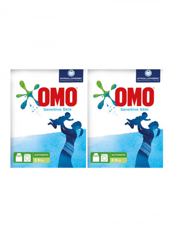 Active Auto Laundry Powder For Sensitive Skin Pack Of 2 2.5kg