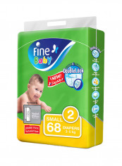 Baby Diapers, DoubleLock Technology , Size 2, Small 3-6kg, Jumbo Pack. 68 Diaper Count