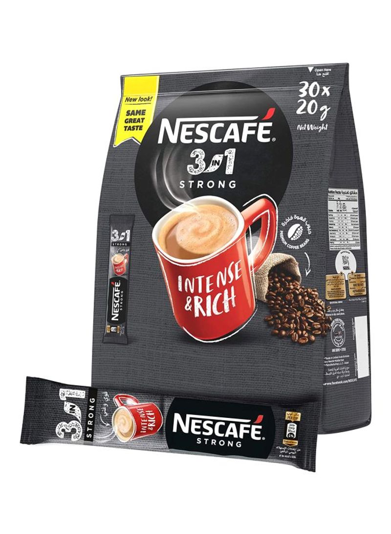 3-in-1 Intense And Rich Coffee Pouch 20g Pack of 30