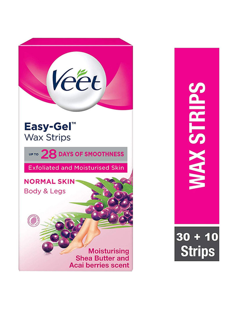 Hair Removal Cold Wax Strips Normal Skin 30 Strips + 10 Strips Free