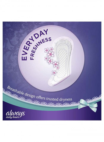 Daily Liners Comfort Protect Pantyliners With Fresh Scent Normal, 40 Count Pack of 3 White