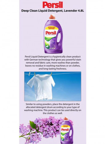 Deep Clean Liquid Detergent, Lavender 4.8L