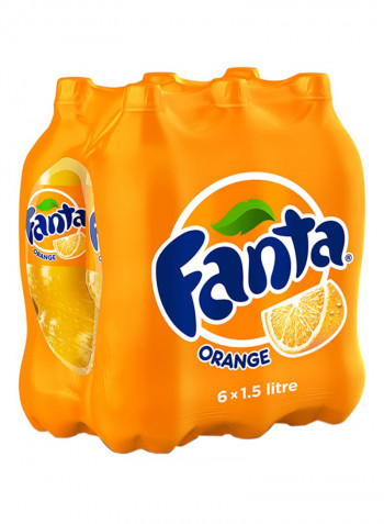 Orange Carbonated Soft Drink Pet Bottles 1.5L Pack Of 6 Orange