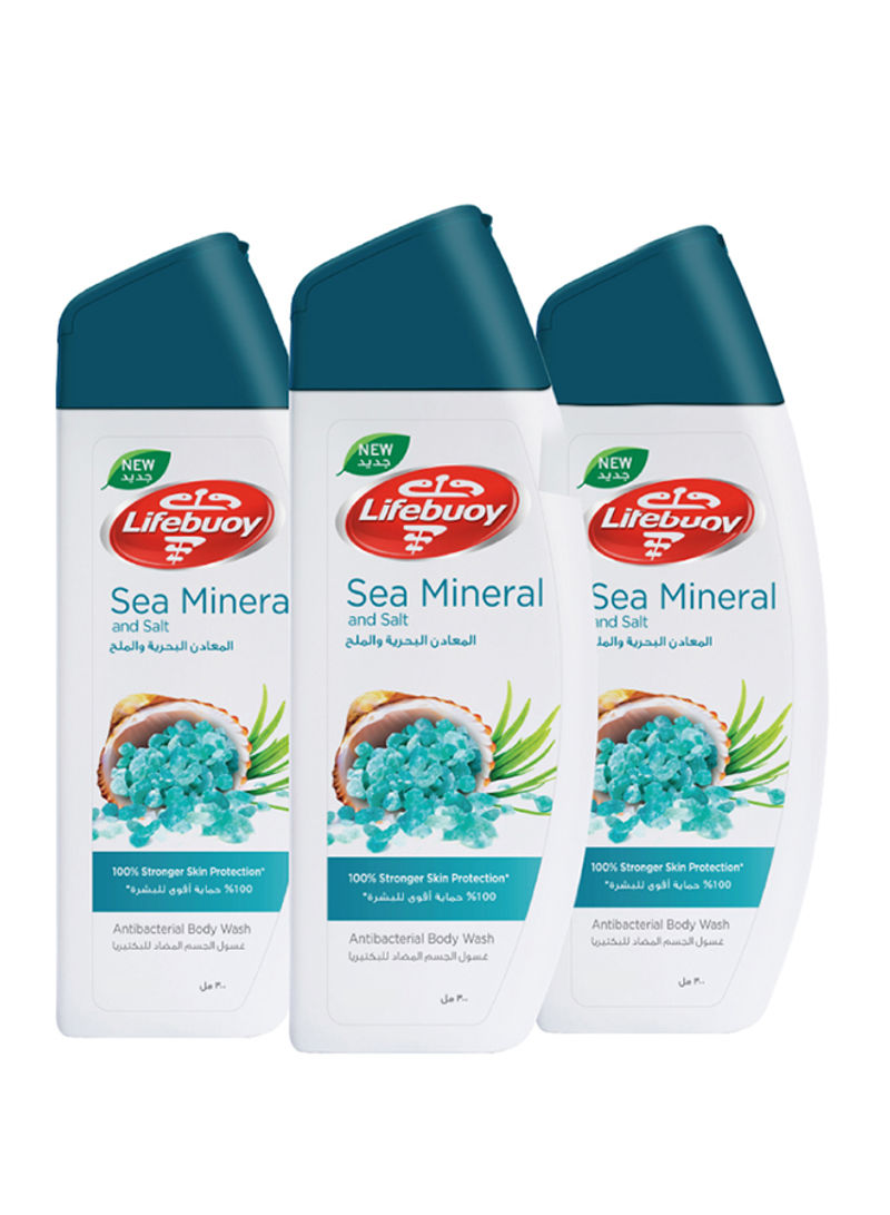 Pack Of 3 Sea Mineral And Salt Body Wash 900ml