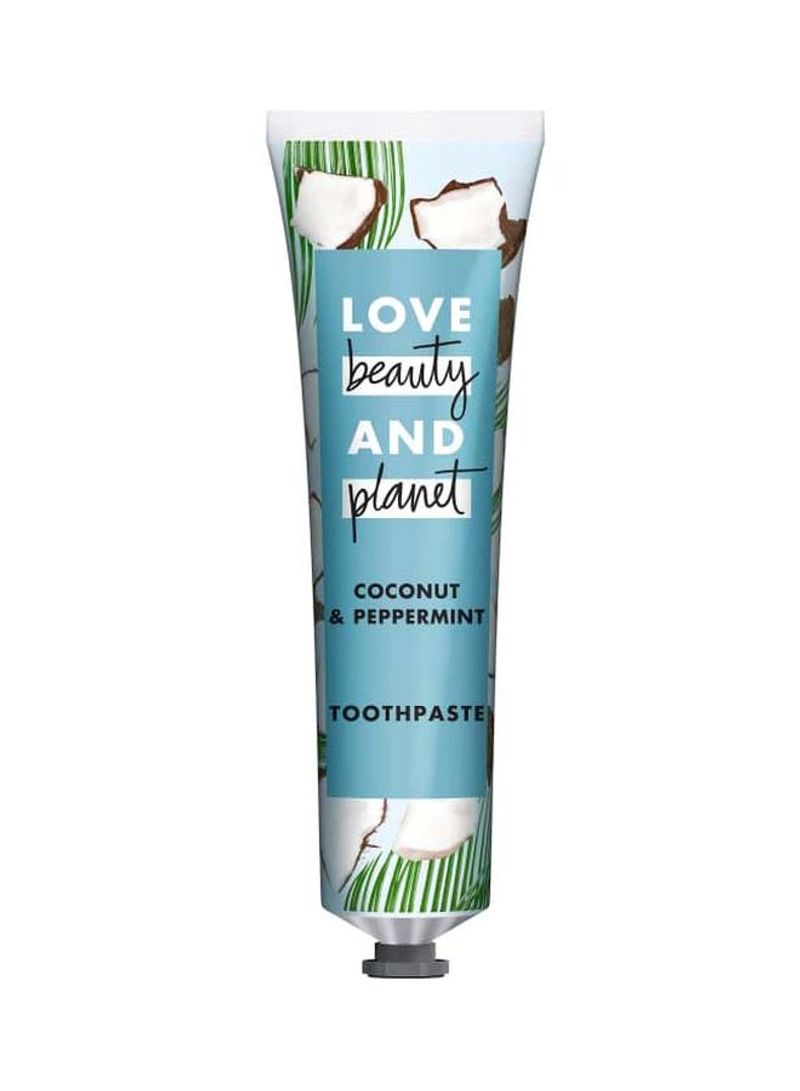 Blooming Whitening Coconut And Peppermint Toothpaste With Toothbrush White 75ml