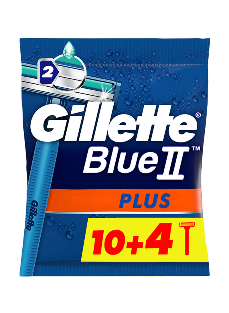 Blue II Plus Disposable Blade Razor Blue