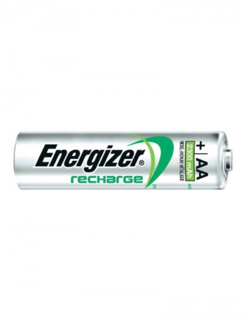2-Piece Rechargeable Power Plus Batteries Silver