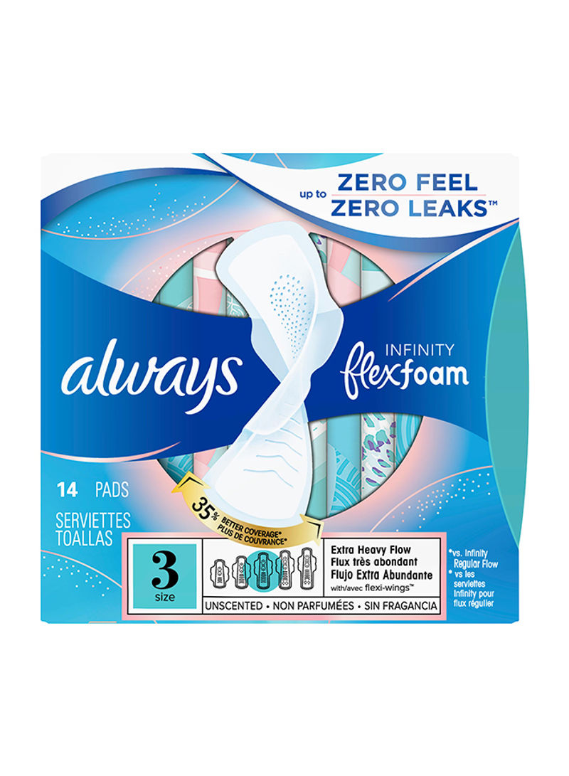 Sanitary Pads With Wings, Size 3, 14 Count