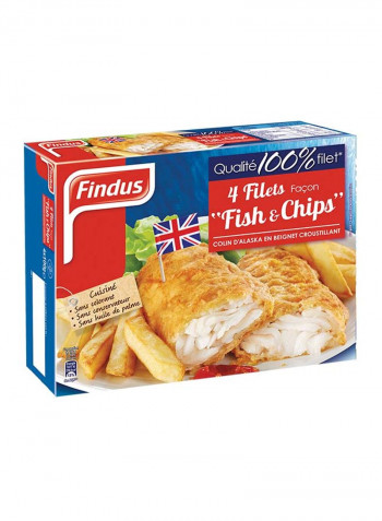 Battered Fillet Fish And Chips 400g Pack of 4