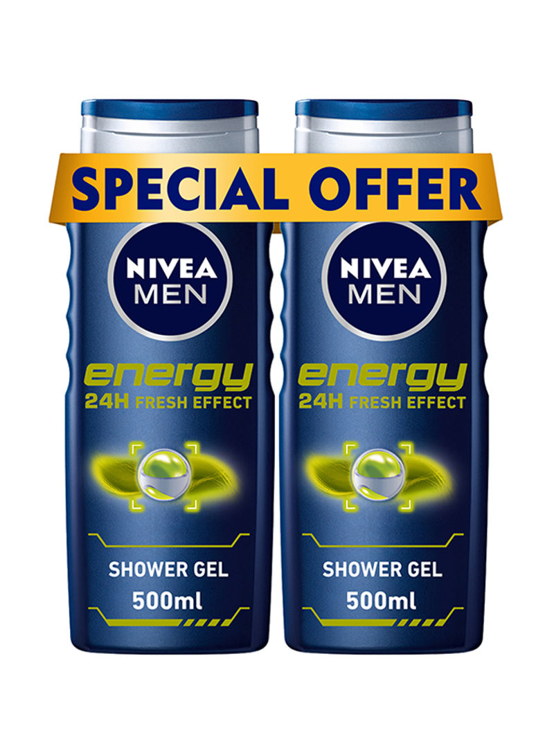 Pack Of 2 Energy 24h Fresh Shower Gel 500ml
