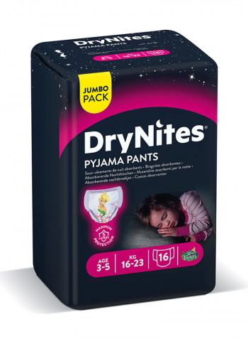 Pyjama Pants, Age 3-5 Years, Girl, 16-23 Kg, 16 Bed Wetting Pants