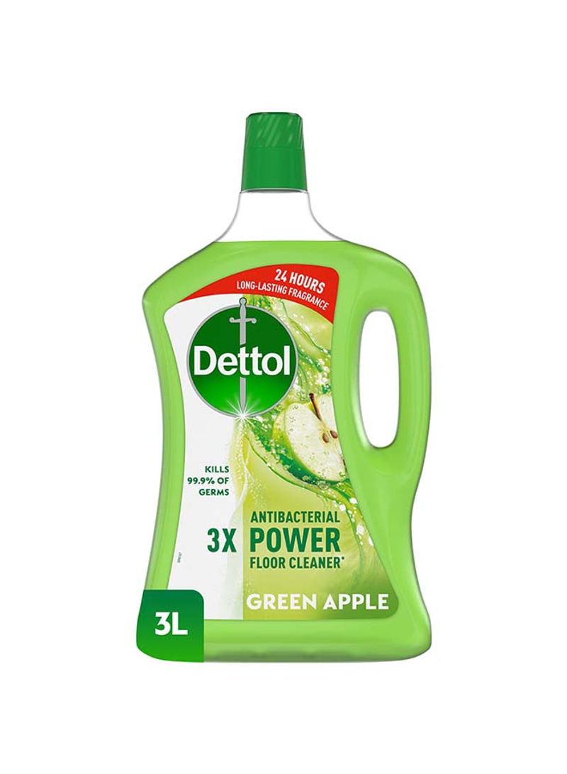 Apple Flavour Anti-Bacterial Power Floor Cleaner Green 3L